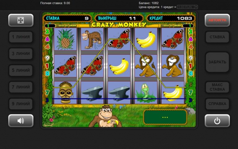 Игровой Автомат Crazy Monkey (обезьянки)